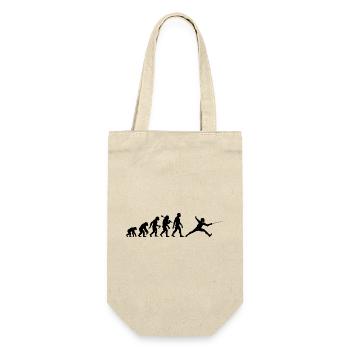 Fechten Evolution für Fechter Fechtsport - Geschenkbeutel für Flaschen - Natur - Vorne