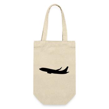 flugzeug - Geschenkbeutel für Flaschen - Natur - Vorne