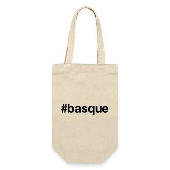 BASQUE Baskenland Hashtag - Geschenkbeutel für Flaschen - Natur - Vorne