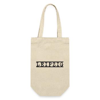Leipzig – Vintage Cities Stamp Design - Gift Bag for Bottles - nature - Front
