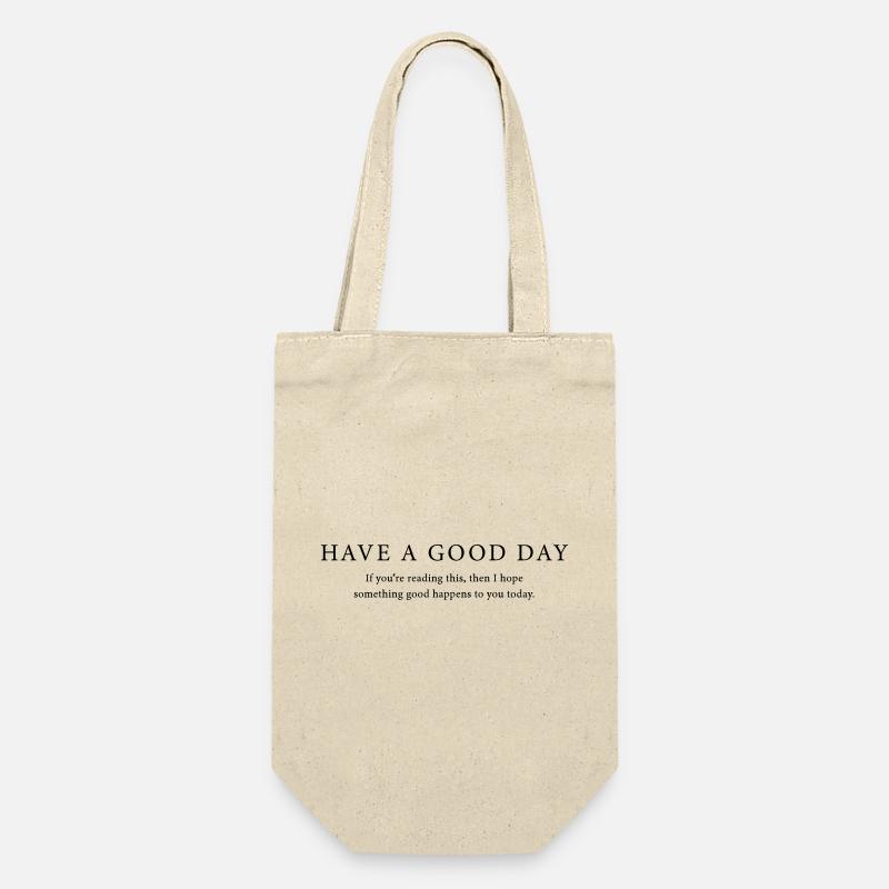 Good Day - Geschenkbeutel für Flaschen - Natur
