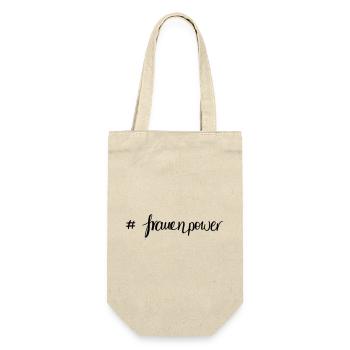 frauenpower - Geschenkbeutel für Flaschen - Natur - Vorne