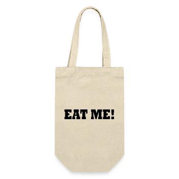 Eat me - Geschenkbeutel für Flaschen - Natur - Vorne