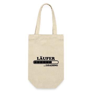 Läufer Spruch Fun Laufen Lustiges Läufer Geschenk - Geschenkbeutel für Flaschen - Natur - Vorne