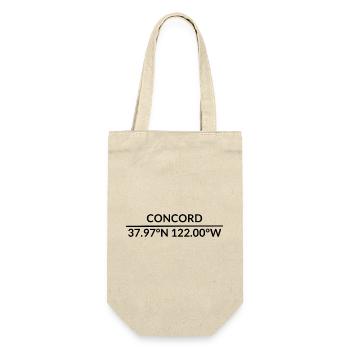 Concord California USA Koordinaten - Geschenkbeutel für Flaschen - Natur - Vorne