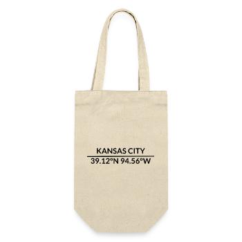 Kansas City, Missouri, USA Coordinates - Gift Bag for Bottles - nature - Front