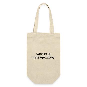 Saint Paul Minnesota USA Koordinaten - Geschenkbeutel für Flaschen - Natur - Vorne