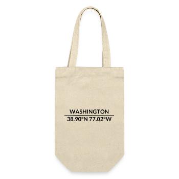 Washington Washington, D.C. USA Koordinaten - Geschenkbeutel für Flaschen - Natur - Vorne