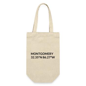 Montgomery Alabama USA Koordinaten - Geschenkbeutel für Flaschen - Natur - Vorne