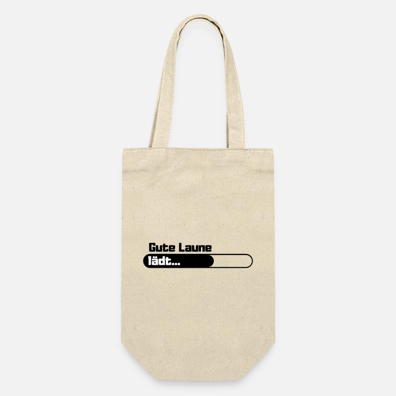Gute Laune lädt - Geschenkbeutel für Flaschen - Natur