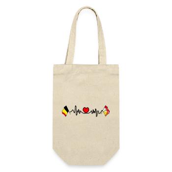 Cardio coeur Drapeau Belgique et drapeau Liège - Sac à bouteille - nature - Devant