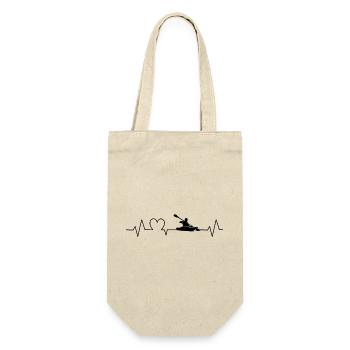 Kayak Heartbeat Gift for Kayaker - Gift Bag for Bottles - nature - Front