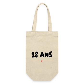 18. 18 YEARS OLD. 18th ANNIVERSARY. 18 BIRTHDAY. - Gift Bag for Bottles - nature - Front