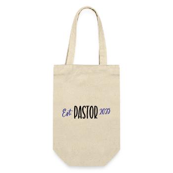 Pastor 2025 Geistlicher Glaube Gott Jesus Kirche - Geschenkbeutel für Flaschen - Natur - Vorne
