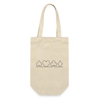 Minimalistisches Karten-Design | einfarbig - Geschenkbeutel für Flaschen - Natur - Vorne