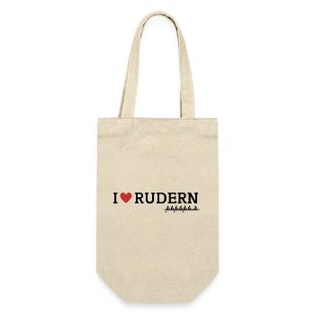 Rudern Ruderer Rudermannschaft Verein Club Wasser - Geschenkbeutel für Flaschen - Natur - Vorne