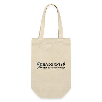 Bassisten müssen das nicht wissen - Geschenkbeutel für Flaschen - Natur - Vorne