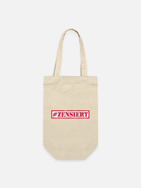 Zensiert - Geschenkbeutel für Flaschen - Natur