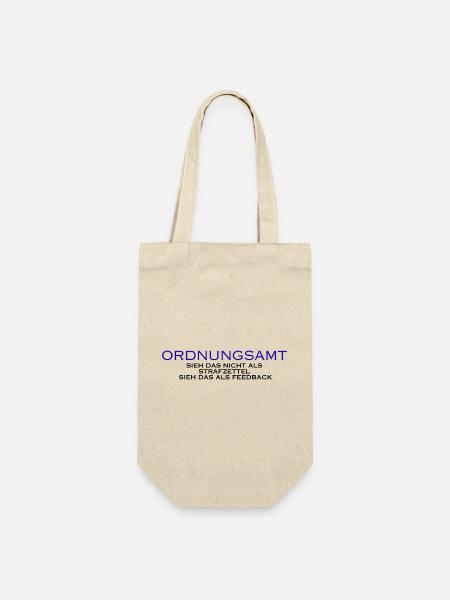 Ordnungsamt Sieh das als Feedback - Geschenkbeutel für Flaschen - Natur