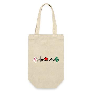 Devon & England Heartbeat - Gift Bag for Bottles - nature - Front