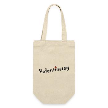 Valentinstag - Geschenkbeutel für Flaschen - Natur - Vorne