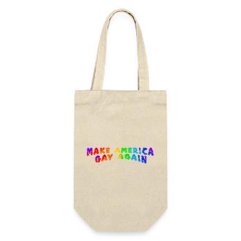 Make America Gay Again - Geschenkbeutel für Flaschen - Natur - Vorne