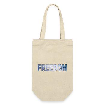 Freedom Typography Statement Design - Gift Bag for Bottles - nature - Front