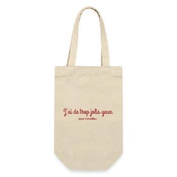 j'ai de trop jolis yeux pour travailler - Sac à bouteille - nature - Devant