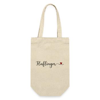 Haflinger Heart - Gift Bag for Bottles - nature - Front