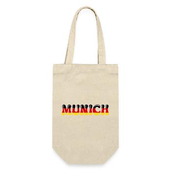 MUNCH Deutsche Flagge - Geschenkbeutel für Flaschen - Natur - Vorne