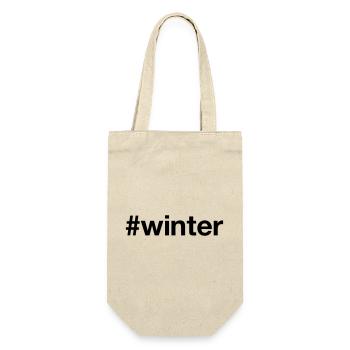WINTER Hashtag Winter Sports Christmas - Gift Bag for Bottles - nature - Front