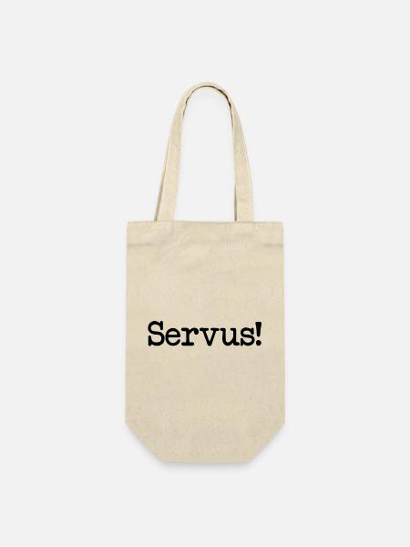 Servus! - Geschenkbeutel für Flaschen - Natur