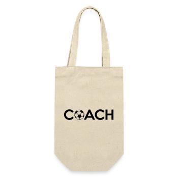 Soccer Coach - Geschenkbeutel für Flaschen - Natur - Vorne