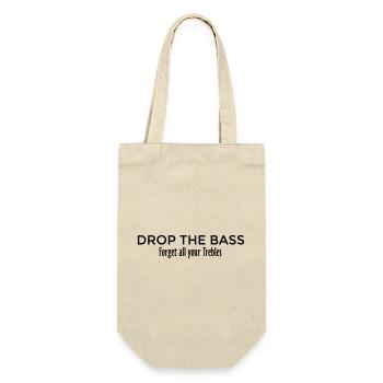 Drop the Bass Dubstep Drum and Bass Design - Geschenkbeutel für Flaschen - Natur - Vorne