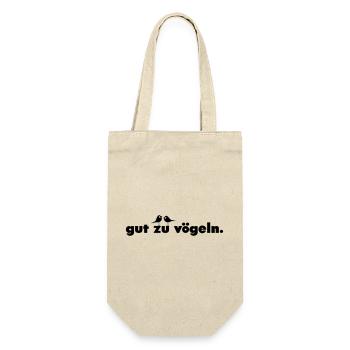 gut zu vögeln. - Geschenkbeutel für Flaschen - Natur - Vorne
