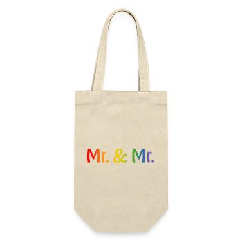 Rainbow Mr and Mr 1 LGBT lgbtqi queer gay - Sac à bouteille - nature - Devant