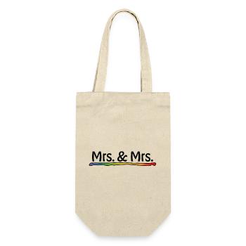Mariage lesbien - Rainbow Mrs et Mrs - Sac à bouteille - nature - Devant