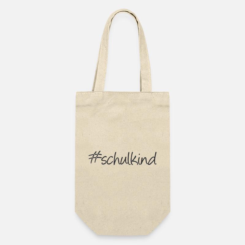 Hashtag Schulkind - Geschenkbeutel für Flaschen - Natur