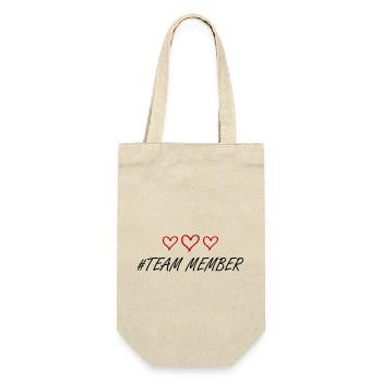 Team Member Heart Love - Gift Bag for Bottles - nature - Front
