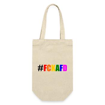 Fck afd - Geschenkbeutel für Flaschen - Natur - Vorne