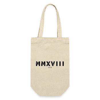 Roman numeral year of birth Made in 2018 - Gift Bag for Bottles - nature - Front