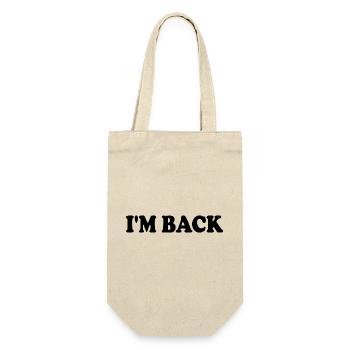 Im back - Geschenkbeutel für Flaschen - Natur - Vorne