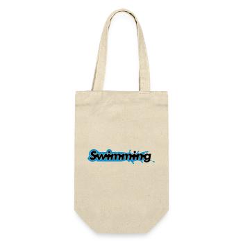 Swimming - Geschenkbeutel für Flaschen - Natur - Vorne