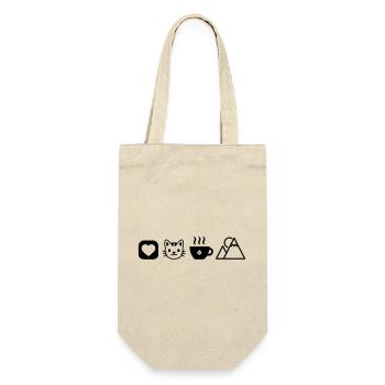 Simple Hobby Icons Cats Coffee Mountains Love - Gift Bag for Bottles - nature - Front
