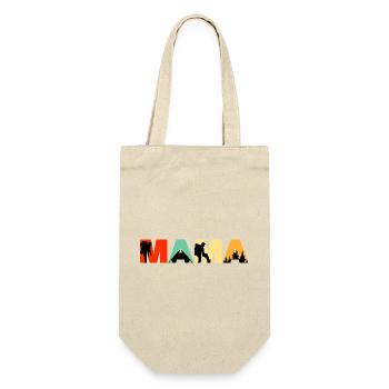 Mama Camping Retro Sunset Hiking Silhouette - Gift Bag for Bottles - nature - Front