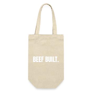 BŒUF CONSTRUIT | T-shirt Carnivore | Steak & Strength - Sac à bouteille - nature - Devant
