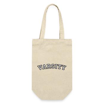 Schriftart des Varsity College - Geschenkbeutel für Flaschen - Natur - Vorne