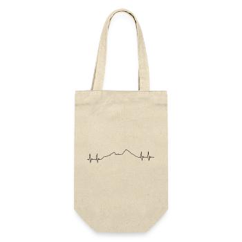 ekg watzmann, Berg, Profil, Alpen Bergsteigen puls - Geschenkbeutel für Flaschen - Natur - Vorne