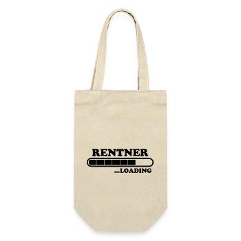 Rentner Spruch Rente Ruhestand Rentner Geschenk - Geschenkbeutel für Flaschen - Natur - Vorne