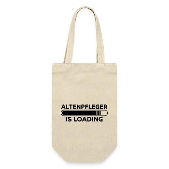 Altenpfleger Spruch Lustiges Altenpfleger Geschenk - Geschenkbeutel für Flaschen - Natur - Vorne